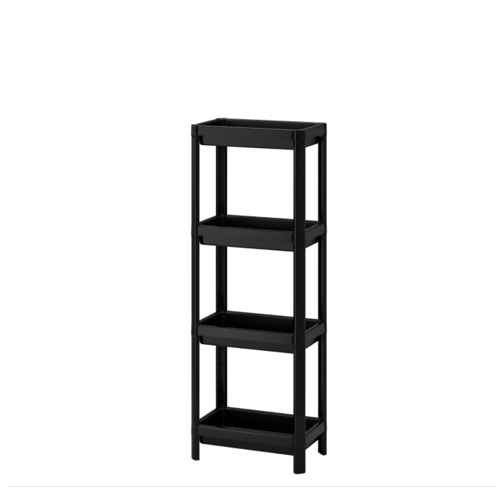VESKEN Black Bathroom Storage Shelf Unit